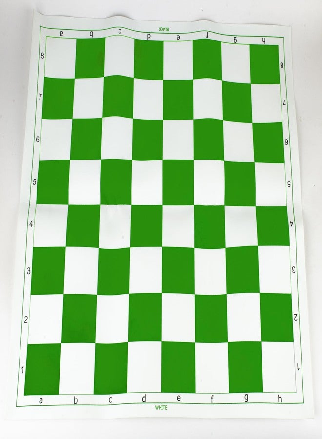 FAIR TOYFUN Tournament Chess Mat, 17Inches X 17 Inches, Vinyl, Foldable, Green Colour for Professionals - Image 1